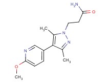 3-[4-(6-methoxypyridin-3-yl)-3,5-dimethyl-1H-pyrazol-1-yl]propanamide