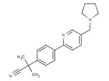 2-methyl-2-{4-[5-(pyrrolidin-1-ylmethyl)pyridin-2-yl]phenyl}propanenitrile