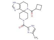5-(cyclobutylcarbonyl)-1'-[(4-methyl-1H-imidazol-2-yl)carbonyl]-1,5,6,7-tetrahydrospiro[imidazo[4,5-c]pyridine-4,4'-piperidine]
