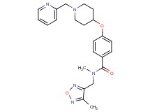 N-methyl-N-[(4-methyl-1,2,5-oxadiazol-3-yl)methyl]-4-{[1-(2-pyridinylmethyl)-4-piperidinyl]oxy}benzamide