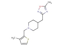 4-[(5-methyl-1,2,4-oxadiazol-3-yl)methyl]-1-[(3-methyl-2-thienyl)methyl]piperidine