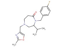 4-(4-fluorobenzyl)-3-isopropyl-1-[(2-methyl-1,3-oxazol-4-yl)methyl]-1,4-diazepan-5-one