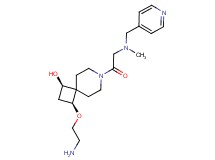 (1R*,3S*)-3-(2-aminoethoxy)-7-[N-methyl-N-(pyridin-4-ylmethyl)glycyl]-7-azaspiro[3.5]nonan-1-ol