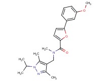 N-[(1-isopropyl-3,5-dimethyl-1H-pyrazol-4-yl)methyl]-5-(3-methoxyphenyl)-N-methyl-2-furamide
