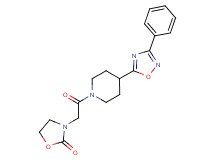 3-{2-oxo-2-[4-(3-phenyl-1,2,4-oxadiazol-5-yl)-1-piperidinyl]ethyl}-1,3-oxazolidin-2-one