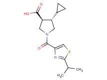 (3S*,4S*)-4-cyclopropyl-1-[(2-isopropyl-1,3-thiazol-4-yl)carbonyl]-3-pyrrolidinecarboxylic acid