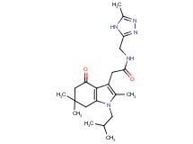 2-(1-isobutyl-2,6,6-trimethyl-4-oxo-4,5,6,7-tetrahydro-1H-indol-3-yl)-N-[(5-methyl-4H-1,2,4-triazol-3-yl)methyl]acetamide