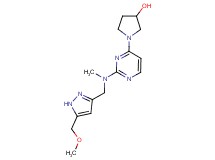 1-{2-[{[5-(methoxymethyl)-1H-pyrazol-3-yl]methyl}(methyl)amino]pyrimidin-4-yl}pyrrolidin-3-ol