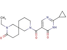 8-[(2-cyclopropyl-6-oxo-1,6-dihydro-5-pyrimidinyl)carbonyl]-2-ethyl-2,8-diazaspiro[5.5]undecan-3-one