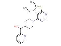 [1-(5-ethyl-6-methylthieno[2,3-d]pyrimidin-4-yl)piperidin-4-yl](pyridin-2-yl)methanol