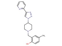4-methyl-2-({4-[4-(2-pyridinyl)-1H-1,2,3-triazol-1-yl]-1-piperidinyl}methyl)phenol trifluoroacetate (salt)