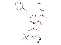 N-ethyl-4-oxo-1-(2-phenylethyl)-N'-[2,2,2-trifluoro-1-(2-furyl)ethyl]-1,4-dihydro-3,5-pyridinedicarboxamide