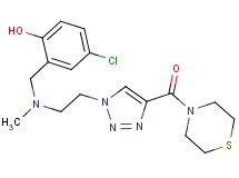 4-chloro-2-[(methyl{2-[4-(4-thiomorpholinylcarbonyl)-1H-1,2,3-triazol-1-yl]ethyl}amino)methyl]phenol