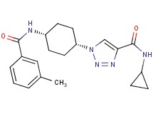 N-cyclopropyl-1-{cis-4-[(3-methylbenzoyl)amino]cyclohexyl}-1H-1,2,3-triazole-4-carboxamide