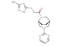 (1S*,5R*)-6-{[(3-methyl-1H-1,2,4-triazol-5-yl)thio]acetyl}-3-(2-pyrimidinyl)-3,6-diazabicyclo[3.2.2]nonane