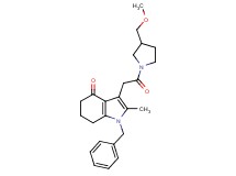 1-benzyl-3-{2-[3-(methoxymethyl)-1-pyrrolidinyl]-2-oxoethyl}-2-methyl-1,5,6,7-tetrahydro-4H-indol-4-one