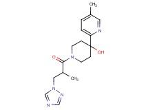 4-(5-methylpyridin-2-yl)-1-[2-methyl-3-(1H-1,2,4-triazol-1-yl)propanoyl]piperidin-4-ol