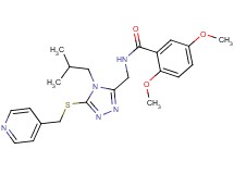 N-({4-isobutyl-5-[(4-pyridinylmethyl)thio]-4H-1,2,4-triazol-3-yl}methyl)-2,5-dimethoxybenzamide