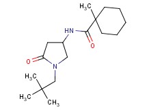 N-[1-(2,2-dimethylpropyl)-5-oxo-3-pyrrolidinyl]-1-methylcyclohexanecarboxamide