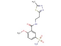 5-(aminosulfonyl)-2-methoxy-N-[2-(5-methyl-1,3,4-thiadiazol-2-yl)ethyl]benzamide