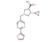 (3S*,4S*)-4-cyclopropyl-1-{[2-(2-furyl)pyrimidin-5-yl]methyl}pyrrolidine-3-carboxylic acid