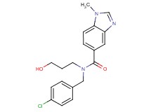 N-(4-chlorobenzyl)-N-(3-hydroxypropyl)-1-methyl-1H-benzimidazole-5-carboxamide