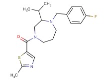 1-(4-fluorobenzyl)-2-isopropyl-4-[(2-methyl-1,3-thiazol-5-yl)carbonyl]-1,4-diazepane