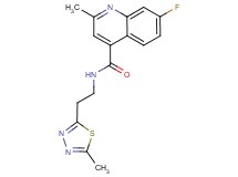 7-fluoro-2-methyl-N-[2-(5-methyl-1,3,4-thiadiazol-2-yl)ethyl]-4-quinolinecarboxamide