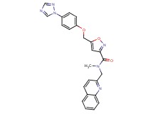 N-methyl-N-(2-quinolinylmethyl)-5-{[4-(1H-1,2,4-triazol-1-yl)phenoxy]methyl}-3-isoxazolecarboxamide
