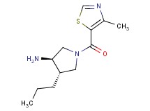 (3R*,4S*)-1-[(4-methyl-1,3-thiazol-5-yl)carbonyl]-4-propylpyrrolidin-3-amine