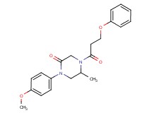 1-(4-methoxyphenyl)-5-methyl-4-(3-phenoxypropanoyl)-2-piperazinone
