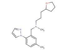 N-methyl-N-[5-methyl-2-(1H-pyrazol-1-yl)benzyl]-3-(tetrahydrofuran-2-yl)propan-1-amine