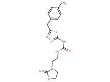 N-[5-(4-methylbenzyl)-1,3,4-thiadiazol-2-yl]-N'-[2-(2-oxo-1,3-oxazolidin-3-yl)ethyl]urea