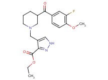 ethyl 4-{[3-(3-fluoro-4-methoxybenzoyl)-1-piperidinyl]methyl}-1H-pyrazole-3-carboxylate