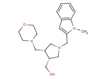 [(3R*,4S*)-1-[(1-methyl-1H-indol-2-yl)methyl]-4-(morpholin-4-ylmethyl)pyrrolidin-3-yl]methanol