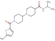 N-isopropyl-1'-[(5-methyl-2-thienyl)carbonyl]-1,4'-bipiperidine-4-carboxamide