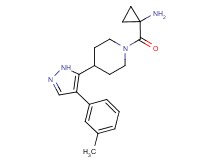1-({4-[4-(3-methylphenyl)-1H-pyrazol-5-yl]piperidin-1-yl}carbonyl)cyclopropanamine