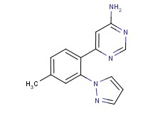 6-[4-methyl-2-(1H-pyrazol-1-yl)phenyl]pyrimidin-4-amine