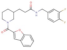 3-[1-(1-benzofuran-2-ylcarbonyl)-3-piperidinyl]-N-(3,4-difluorobenzyl)propanamide