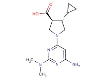 (3S*,4S*)-1-[6-amino-2-(dimethylamino)-4-pyrimidinyl]-4-cyclopropyl-3-pyrrolidinecarboxylic acid