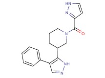 3-(4-phenyl-1H-pyrazol-5-yl)-1-(1H-pyrazol-3-ylcarbonyl)piperidine