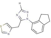 1-(2,3-dihydro-1H-inden-4-yl)-5-(1,3-thiazol-4-ylmethyl)-1H-1,2,4-triazole