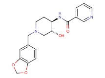 N-[(3R*,4R*)-1-(1,3-benzodioxol-5-ylmethyl)-3-hydroxypiperidin-4-yl]nicotinamide