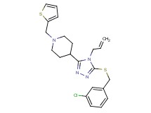 4-{4-allyl-5-[(3-chlorobenzyl)thio]-4H-1,2,4-triazol-3-yl}-1-(2-thienylmethyl)piperidine
