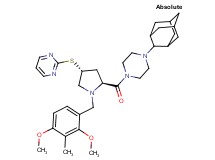 2-{[(3R,5S)-5-{[4-(2-adamantyl)-1-piperazinyl]carbonyl}-1-(2,4-dimethoxy-3-methylbenzyl)-3-pyrrolidinyl]thio}pyrimidine