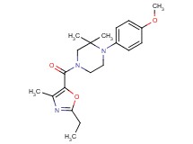 4-[(2-ethyl-4-methyl-1,3-oxazol-5-yl)carbonyl]-1-(4-methoxyphenyl)-2,2-dimethylpiperazine