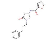 N-[5-oxo-1-(3-phenylpropyl)-3-pyrrolidinyl]-2-furamide