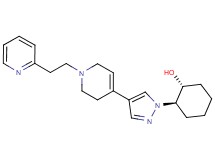 (1R*,2R*)-2-{4-[1-(2-pyridin-2-ylethyl)-1,2,3,6-tetrahydropyridin-4-yl]-1H-pyrazol-1-yl}cyclohexanol