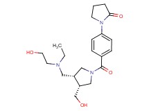 1-(4-{[(3R*,4R*)-3-{[ethyl(2-hydroxyethyl)amino]methyl}-4-(hydroxymethyl)pyrrolidin-1-yl]carbonyl}phenyl)pyrrolidin-2-one