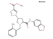 methyl 1-[(3R,5S)-5-[(1,3-dihydro-2-benzofuran-5-ylamino)carbonyl]-1-(2-methylbenzyl)-3-pyrrolidinyl]-1H-1,2,3-triazole-4-carboxylate